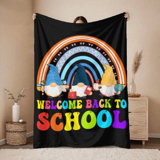 Welcome Back To School Throw Blankets