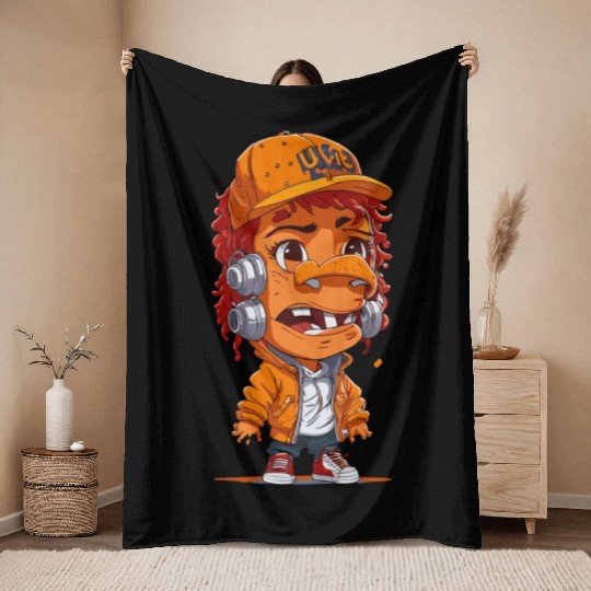 Freestyle Rap Royalty Throw Blankets