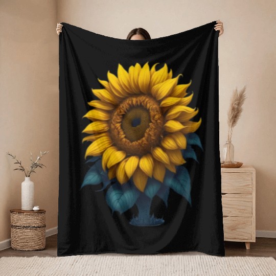 sunflower Throw Blankets