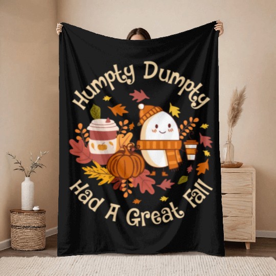 Humpty Dumpty Had a Great Fall Throw Blankets