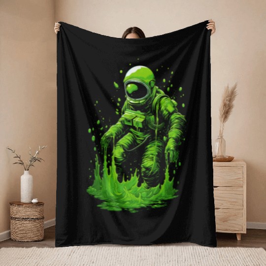 Astro Slime Throw Blankets
