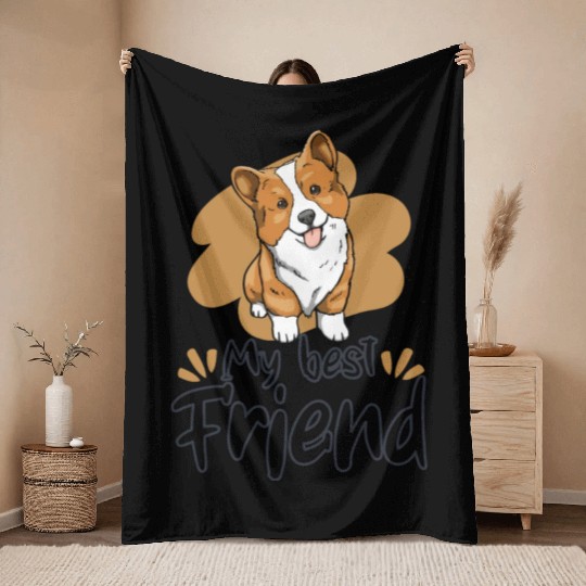 My Best Friend Throw Blankets