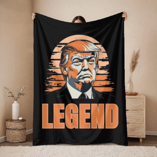 Trump Legend Throw Blankets