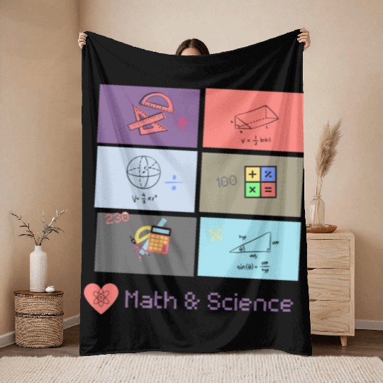 I love math and science Throw Blankets