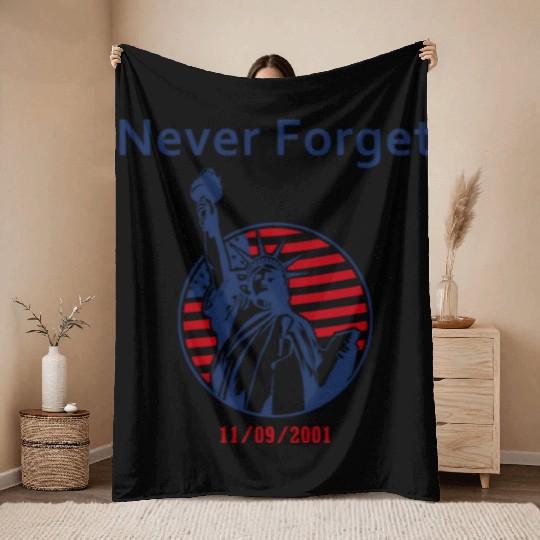 Patriot Day, 11 September Throw Blankets