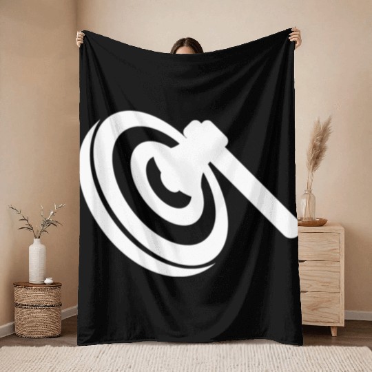 Axe Throwing Bullseye Target Hatchet Tomahawk Throw Blankets