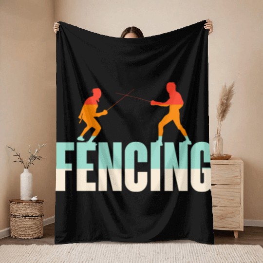 Fencing Throw Blankets