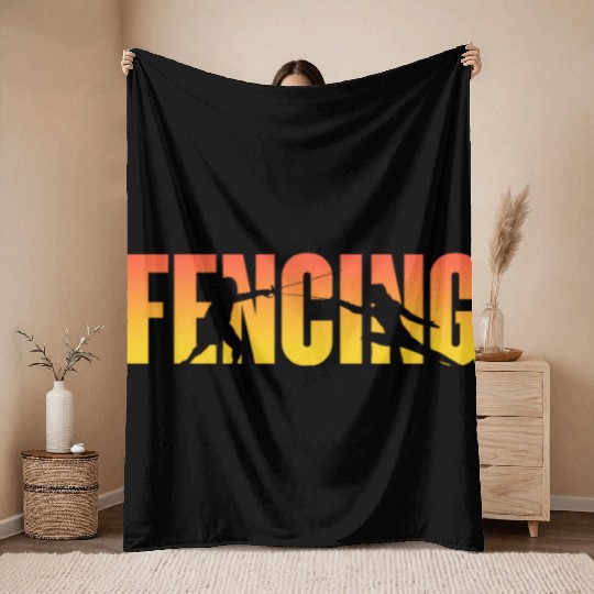 Fencing Throw Blankets