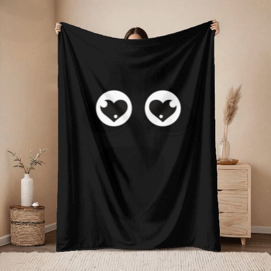 Cute Inlove Ghost Face Throw Blankets