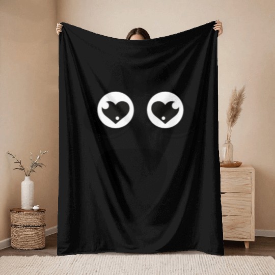 Cute Inlove Ghost Face Throw Blankets