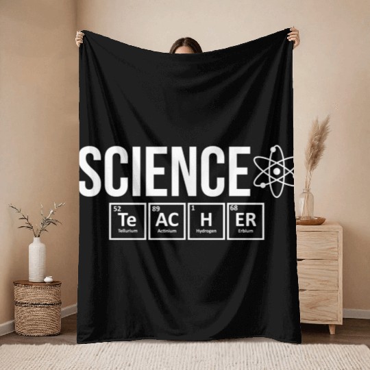 Science Teacher Periodic Sytem Throw Blankets