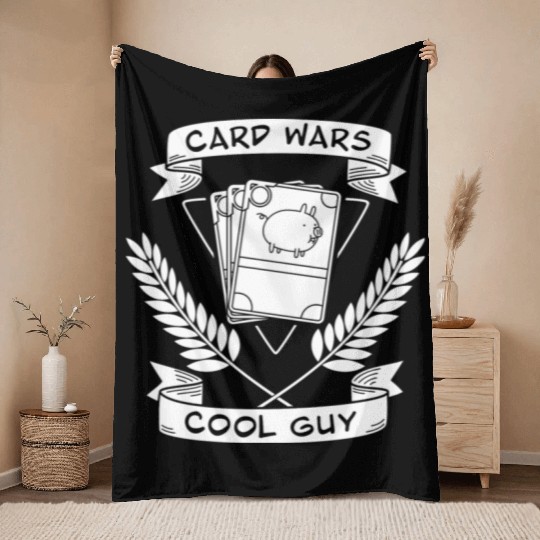 Adventure Time Card Wars Throw Blankets