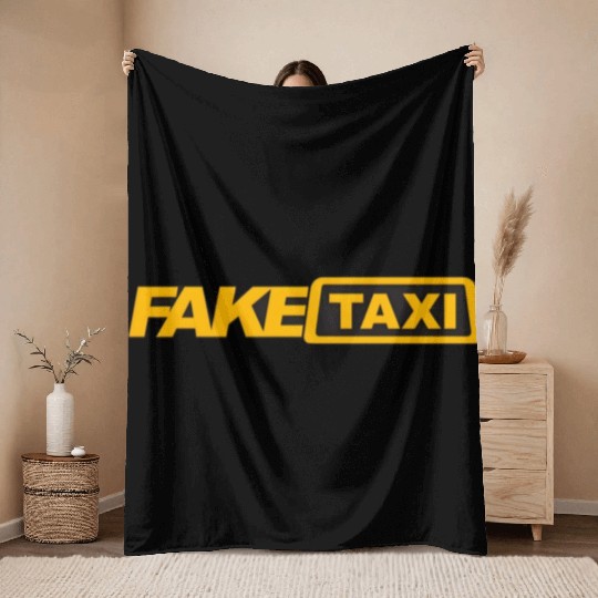 fack taxi Throw Blankets