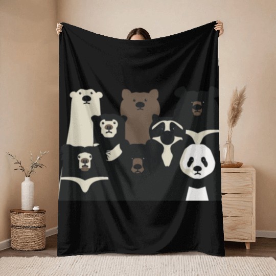 Bears of the world Throw Blankets