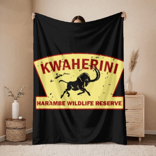 Kwaherini Harambe Wildlife Reserve Throw Blankets