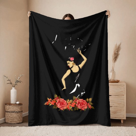 Black dancer Throw Blankets