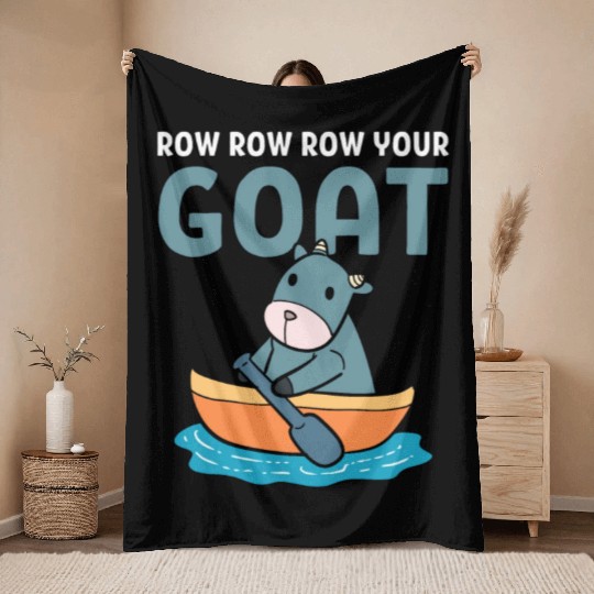 Goat Puns Goat Farmer Throw Blankets