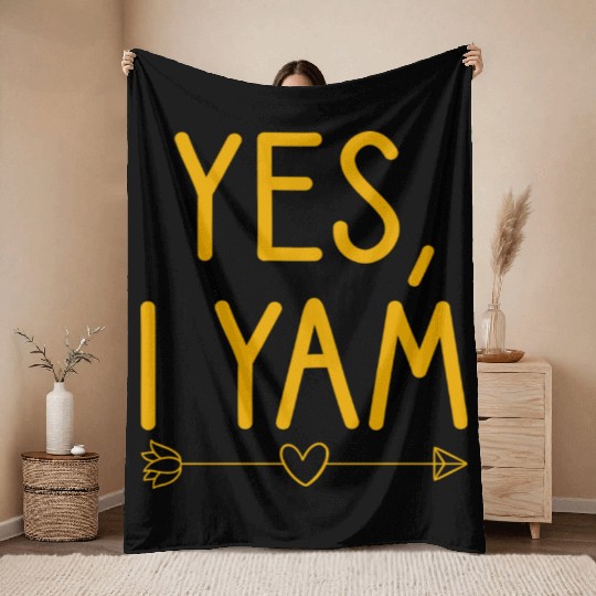 She s My Sweet Potato Yes I Yam Couple s Matching Throw Blankets