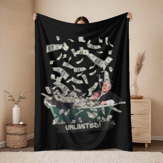Unlimited Money Throw Blankets