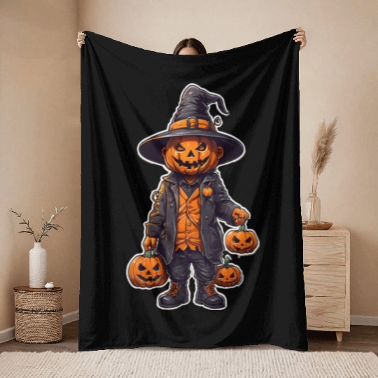 Halloween Pumpkins 8 Throw Blankets