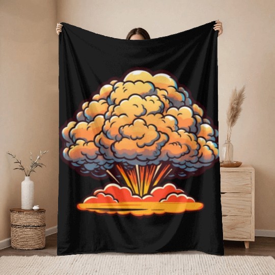 Explosion Fireworks Pyrotechnics Throw Blankets