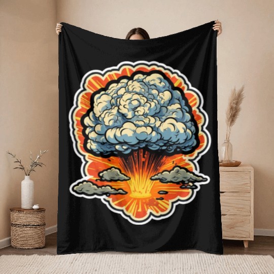 Explosion Fireworks Pyrotechnics Throw Blankets