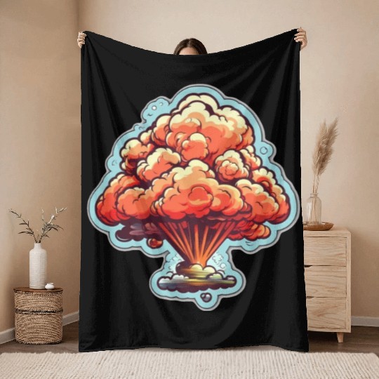 Explosion Fireworks Pyrotechnics Throw Blankets