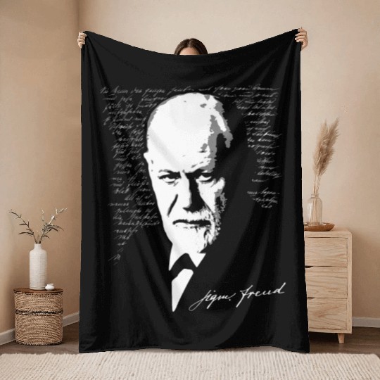 Sigmund Freud Throw Blankets