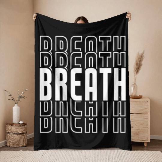 Breath Yoga Meditation Throw Blankets