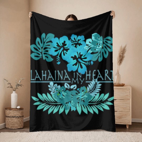 Lahaina in my Heart Throw Blankets