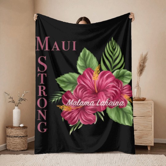 Malama Lahaina: Maui Strong 2 Throw Blankets