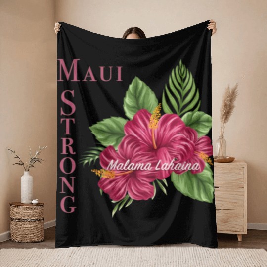 Malama Lahaina: Maui Strong 2 Throw Blankets