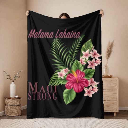 Malama Lahaina: Maui Strong Throw Blankets