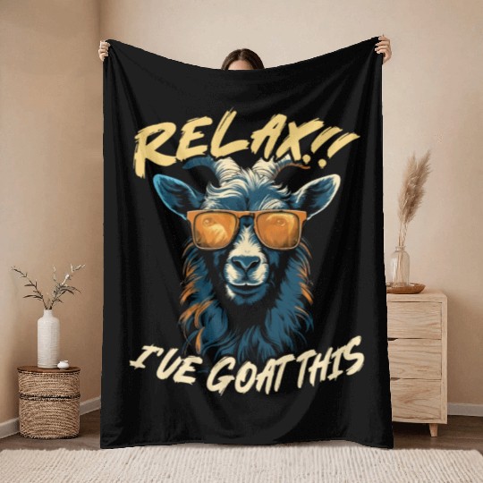 Goat Lover Kid Ranch Wool Farm Animal Farming Throw Blankets