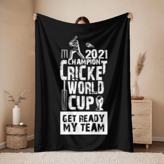 Cricket World Cup Throw Blankets