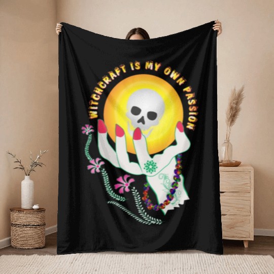 Witchcraft is my own passion Throw Blankets