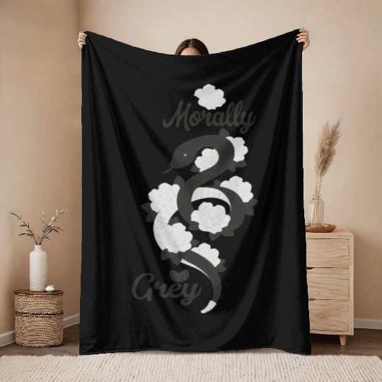 morally grey Throw Blankets