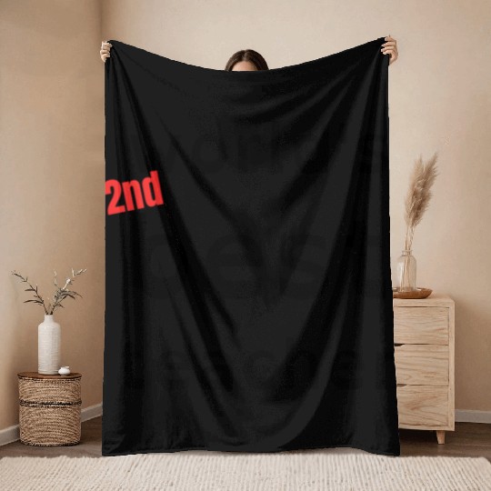 funny gift for teacher, world's 2nd best teacher Throw Blankets