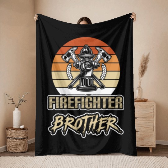 FIREFIGHTER BROTHER Throw Blankets