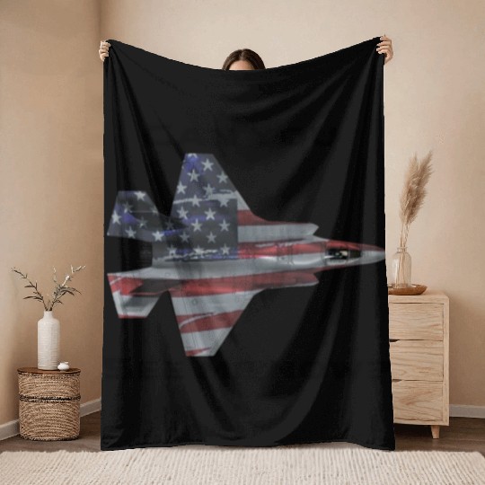 Can you see me now F-35 Throw Blankets