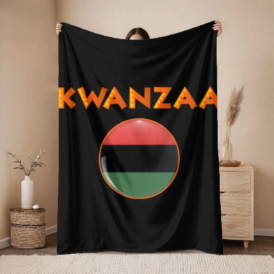 Kwanzaa's Cultural Tapestry, Songs, Dances, Drums. Throw Blankets