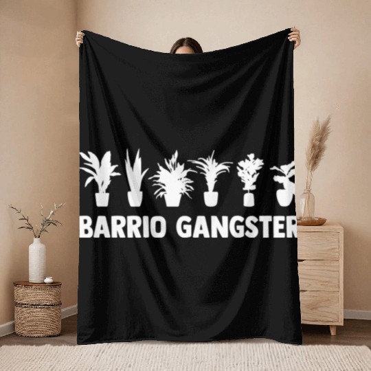 Plant Lover Gangster A Gardening Humor For A Throw Blankets