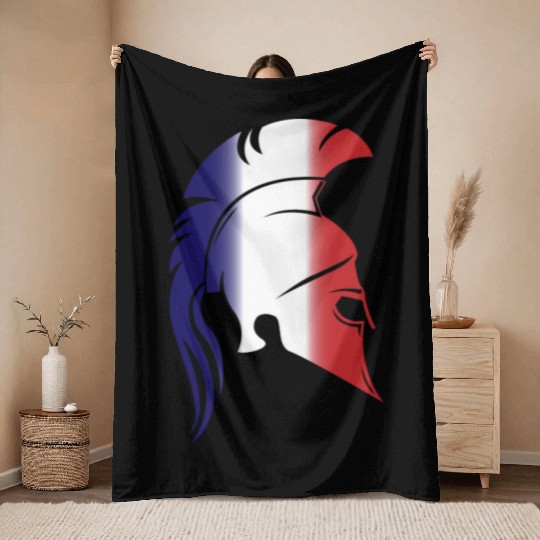 Sparta France Throw Blankets