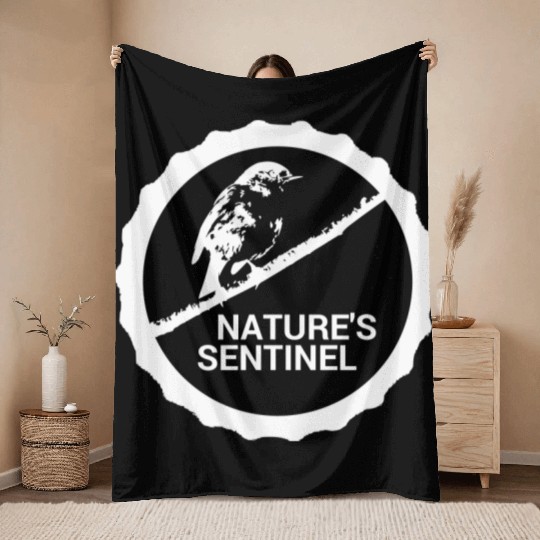 Guardian of Nature #Robin Throw Blankets