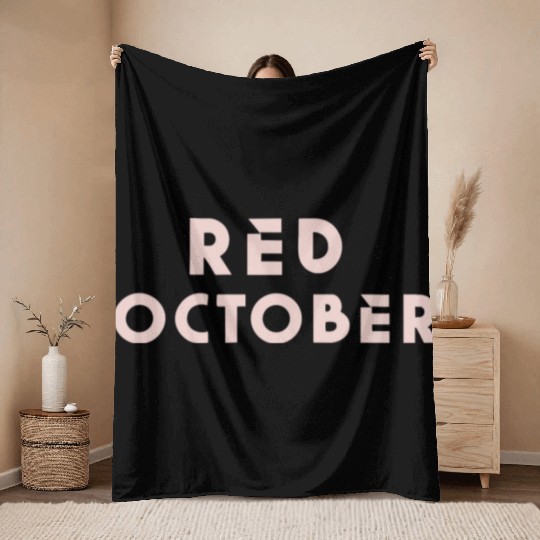 Red october phillies Throw Blankets
