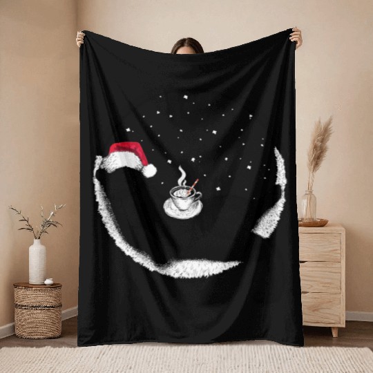 Paws and Hot Chocolate (Ink) Throw Blankets