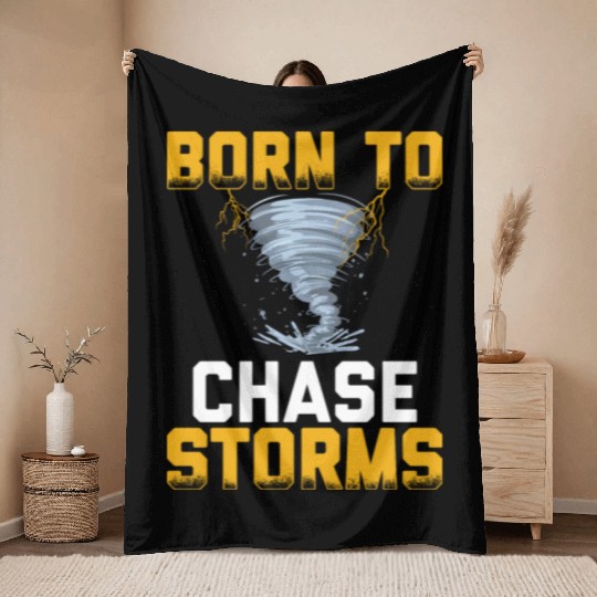 Storm Chaser Throw Blankets