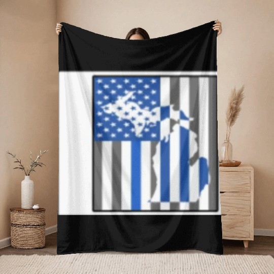 Police Throw Blankets, Michigan State Police Throw Blankets, Detroit