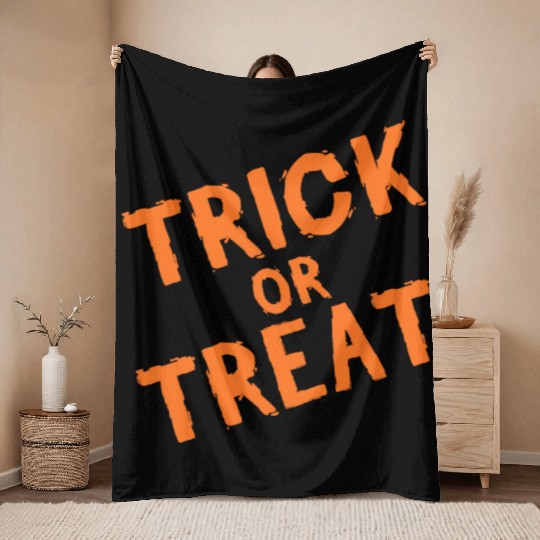 Trick or treat Throw Blankets