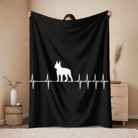 Boston Terrier Dog For Dog Lover Throw Blankets